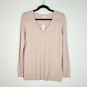 NWT Gap Wool Blend Knit V Neck Sweater Small